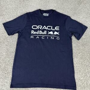 Oracle Red Bull Racing Shirt Mens Medium Navy Blue F1 Formula 1 Motorsport Tee
